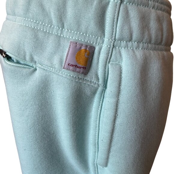 Carhartt Relaxed Fit Fleece Jogger Mint Green Sweatpants Womens Size XL - Picture 6 of 10